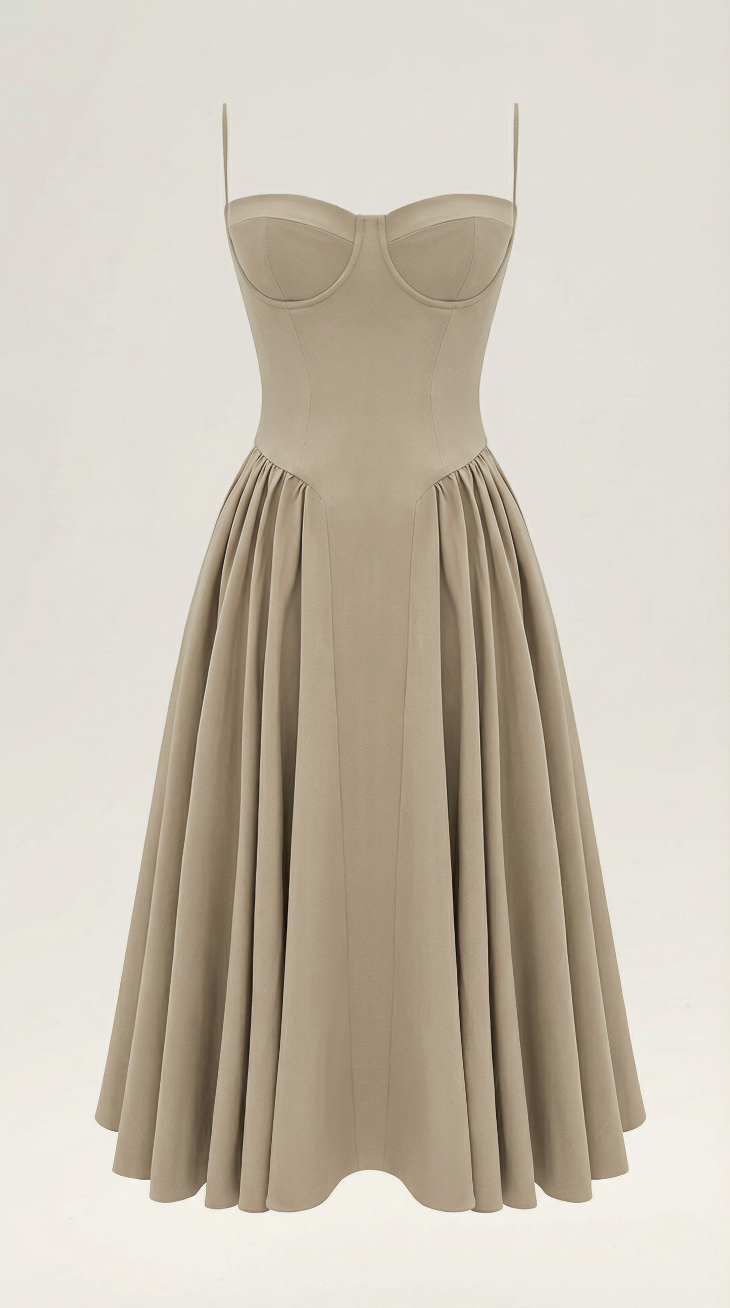 Corset Midi Dress in Elegant Fabric - Perfect for Formal Events and Special Occasions